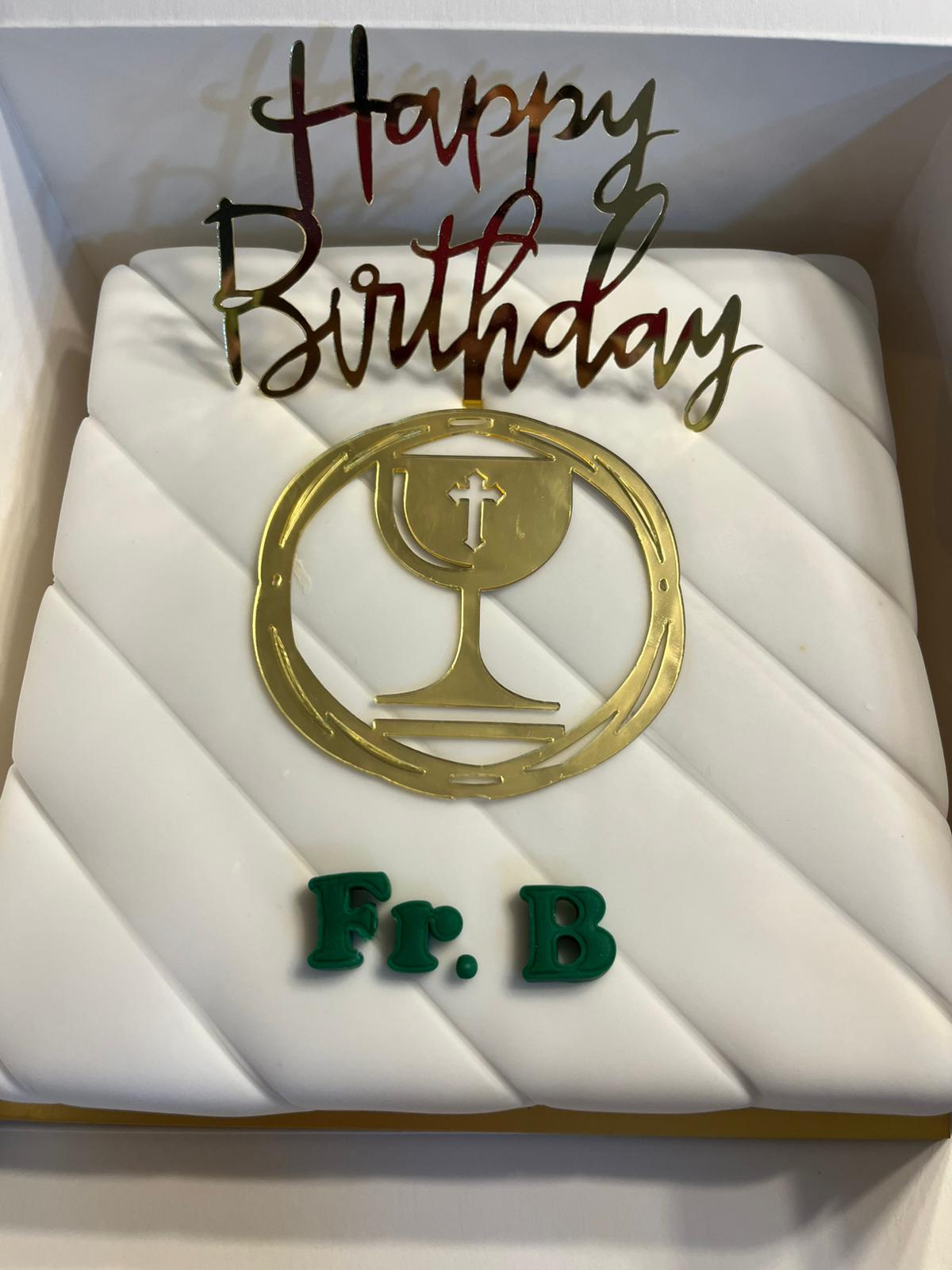 1-TIER CAKE WITH CHALICE TOPPER - 1KG