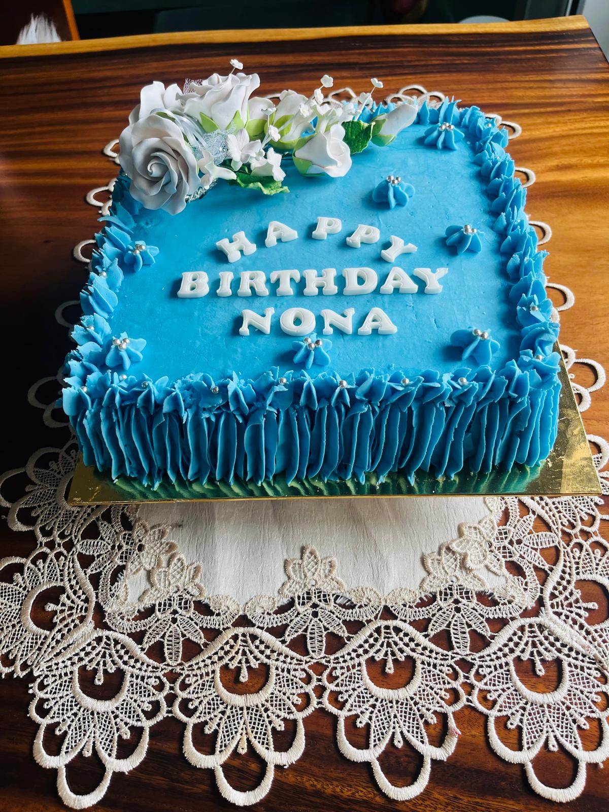 1 - Sugee cake with traditional royal icing and marzipan - 2KG